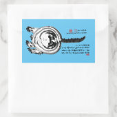 Chonky Striped Japanese Tabby Cat Rechteckiger Aufkleber (Tasche)