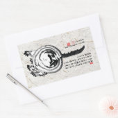 Chonky Striped Japanese Tabby Cat Rechteckiger Aufkleber (Umschlag)