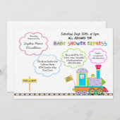 Choo Choo Baby Shower Einladungen (Vorne/Hinten)