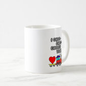 Choo-Choo-Choose You Funny Cartoon Train Kaffeetasse (VorderseiteRechts)