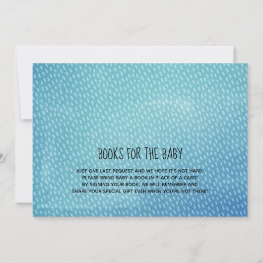 Choo Choo Dusche Wasserfarben Kinderspülung Einladung (Rückseite)