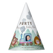 Choo Choo Eisenbahn Thema Party Hat Partyhütchen (Vorderseite)