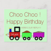 Choo Choo Happy Geburtstag!! UAWG Postkarte (Vorderseite)