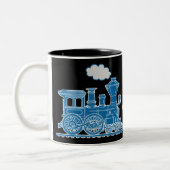 Choo Choo hier kommt die Zugmarine u. die schwarze Zweifarbige Tasse (Links)
