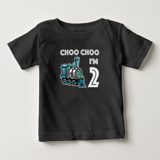 Choo Choo I m 2 Cool Train to Shirt für Jungen (Vorderseite)