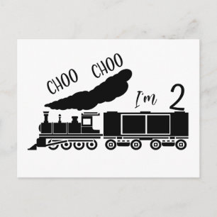 Choo Choo ich bin 2, 2. Geburtstag Junge Postkarte