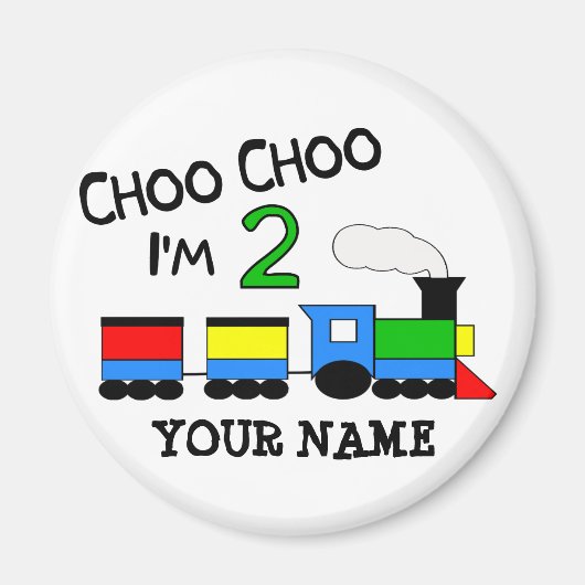 Choo Choo, ich bin 2! MIT ZUG Magnet (Vorne)