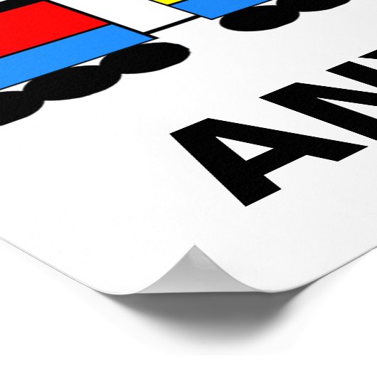 Choo Choo, ich bin 2! MIT ZUG Poster (Ecke)