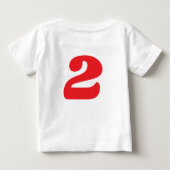 Choo Choo, ich bin 2! Personalisierter Zug zum Geb Baby T-shirt (Rückseite)