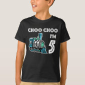 Choo Choo Ich bin 4 Jahre alt niedlicher Zug nach T-Shirt (Vorderseite)
