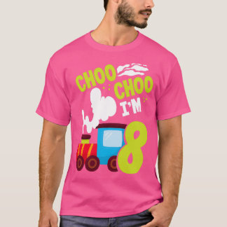 Choo Choo Im 8. Niedlichen Zug Lover Bahn 8. Gebur T-Shirt
