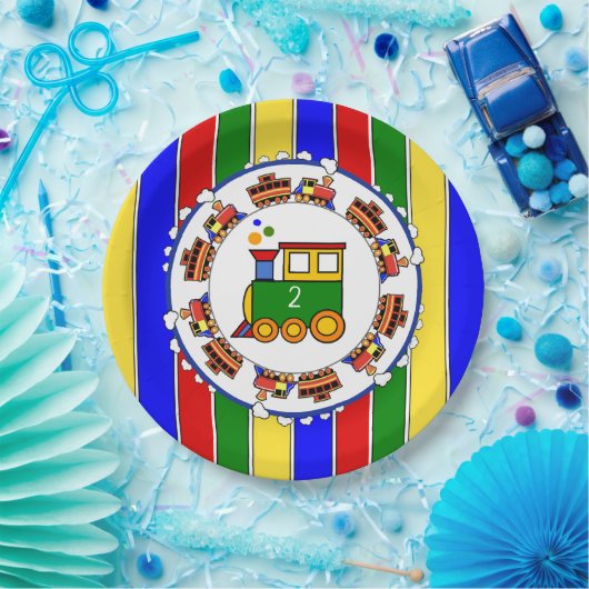 Choo Choo Kinderwagen Kinderdusche Party Pappteller (Party)