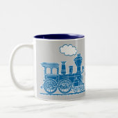 Choo Choo kommt hier zur Zugflotte und zur grauen Zweifarbige Tasse (Links)