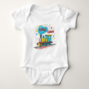 Choo Choo Toy Train Baby Outfit Baby Strampler