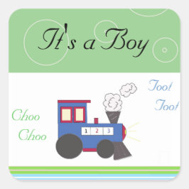Choo Choo Train Baby Boy Quadratischer Aufkleber