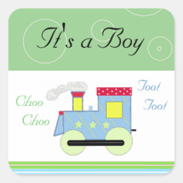 Choo Choo Train Baby Boy Quadratischer Aufkleber