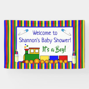 Choo Choo Train Baby Duschbanner Banner