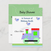 Choo Choo Train Baby Dusche Einladung (Vorne/Hinten)