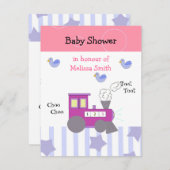 Choo Choo Train Baby Dusche Einladung (Vorne/Hinten)