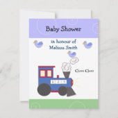 Choo Choo Train Baby Dusche Einladung (Vorderseite)