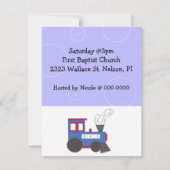 Choo Choo Train Baby Dusche Einladung (Rückseite)