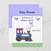 Choo Choo Train Baby Dusche Einladung (Vorne/Hinten)