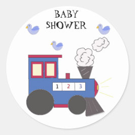 Choo Choo Train Baby Dusche Runder Aufkleber