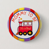 Choo Choo Train Baby Dusche Tante zu sein Button (Vorderseite)