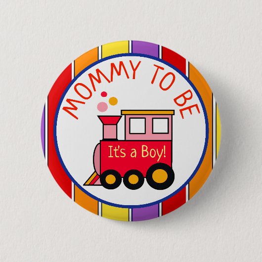 Choo Choo Train Baby Dusche Tante zu sein Button (Vorderseite)