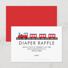 CHOO CHOO TRAIN Baby Dusche Windeln Raffle Ticket Einladung
