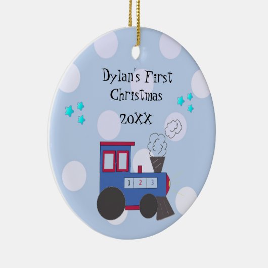 Choo Choo Train Baby's First Christmas Keramikornament (Rechts)
