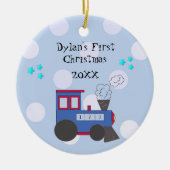 Choo Choo Train Baby's First Christmas Keramikornament (Vorne)