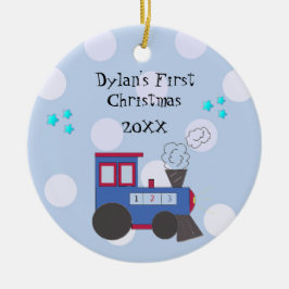 Choo Choo Train Baby's First Christmas Keramikornament