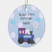 Choo Choo Train Baby's First Christmas Keramikornament (Links)