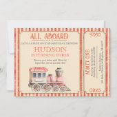 Choo Choo Train Birthday Invite - Train Party sie Einladung (Vorderseite)