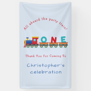 Choo Choo Train Boys 1. Geburtstag Blue Party Bann Banner