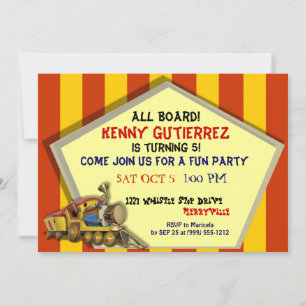 Choo Choo Train Custom Kids Party Einladungen