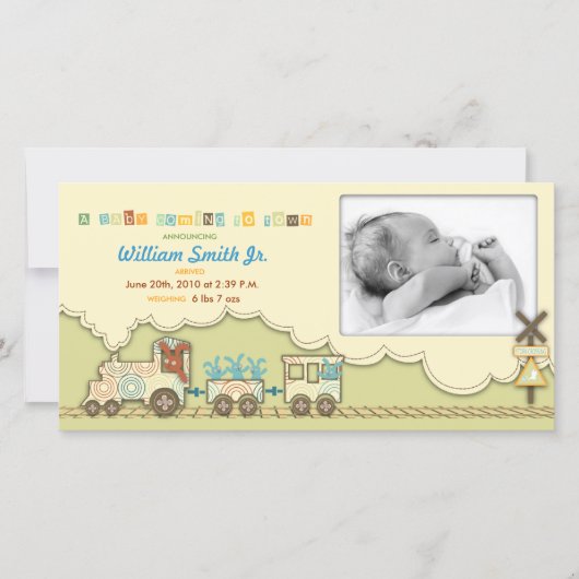 Choo Choo Train Fotokarte Ankündigung (Vorderseite)