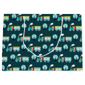 Choo Choo Train Geschenktasche - Große, glänzende Große Geschenktüte (Vorderseite)