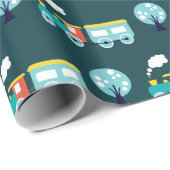 Choo Choo Train Glossy Wrapping Paper, 30" x 6' Geschenkpapier (Rolleneckpunkt)