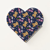 Choo choo train heart bear notebook notizblock (Rückseite)