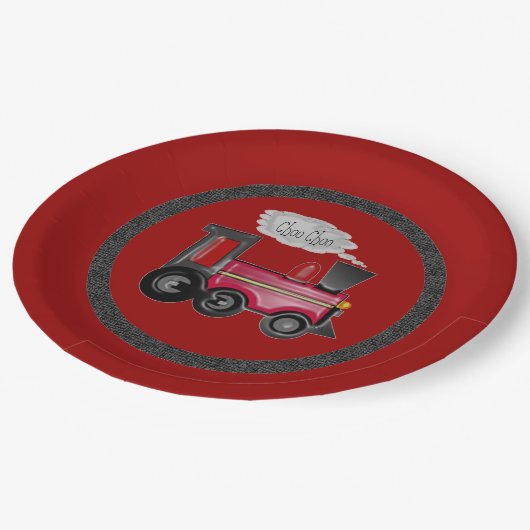 Choo Choo Train Kids Trains Individuell anpassen Pappteller (Schrägansicht)