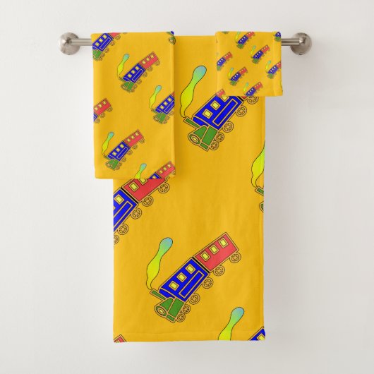 Choo Choo Train Kinder Gelb Badhandtuch Set (Insitu)