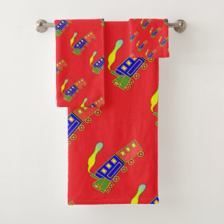 Choo Choo Train Kinder Rot Badhandtuch Set