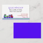 Choo Choo Train Mommy Play Date Card Telefonnummerkarte (Vorne/Hinten)