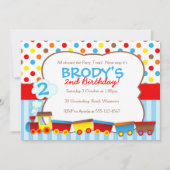 Choo Choo Train Party Einladung (Vorderseite)