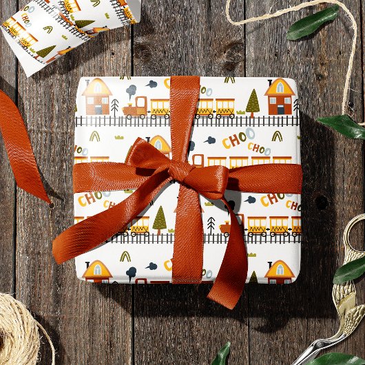 Choo Choo Train Pattern Little Kid Geschenkpapier