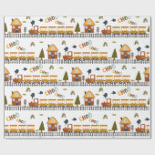 Choo Choo Train Pattern Little Kid Geschenkpapier (Flach)