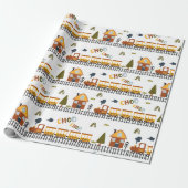 Choo Choo Train Pattern Little Kid Geschenkpapier (Ungerollt)
