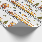 Choo Choo Train Pattern Little Kid Geschenkpapier (Ecke)